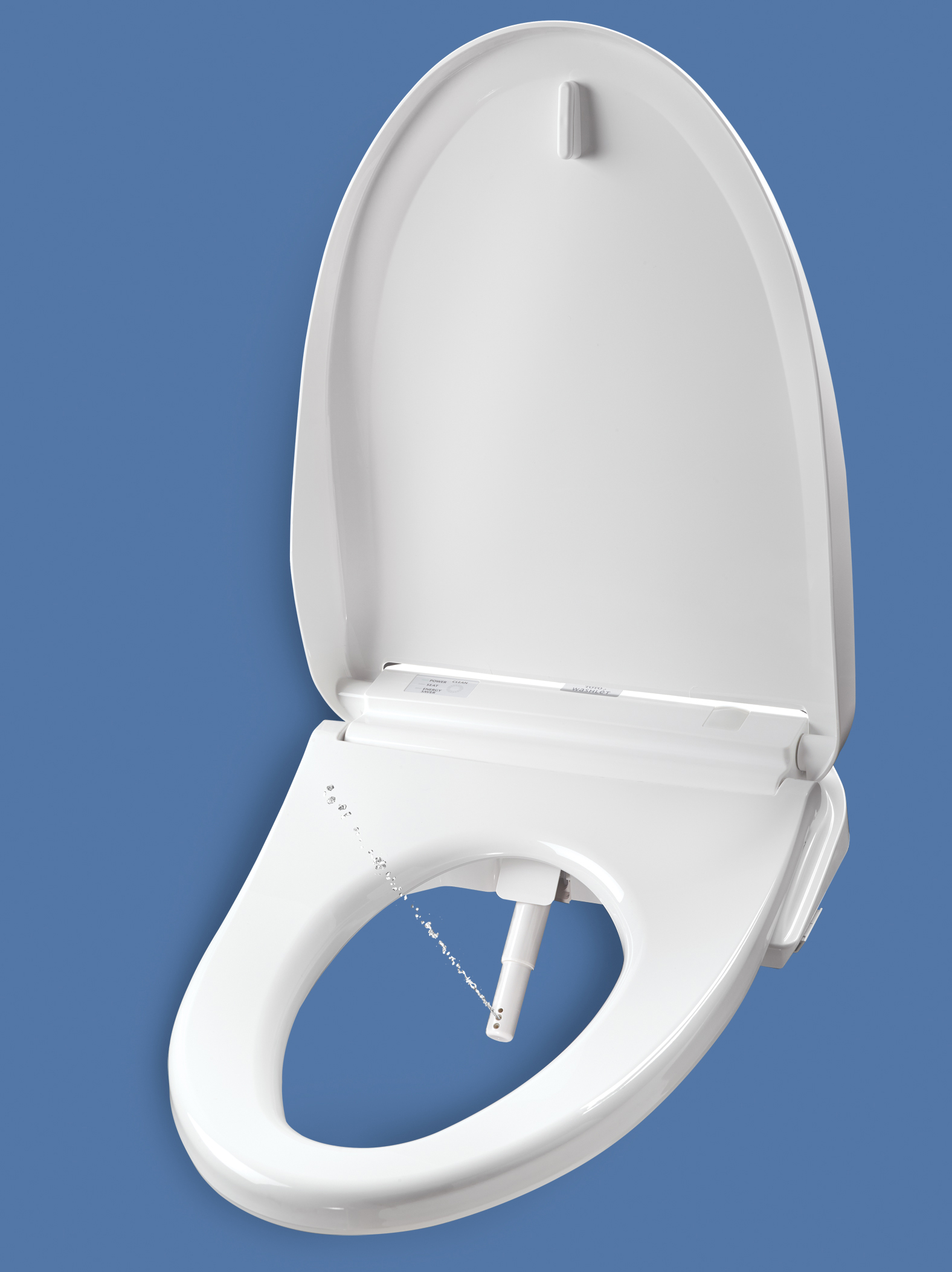 Bidet-style seat with integrated washlet systems