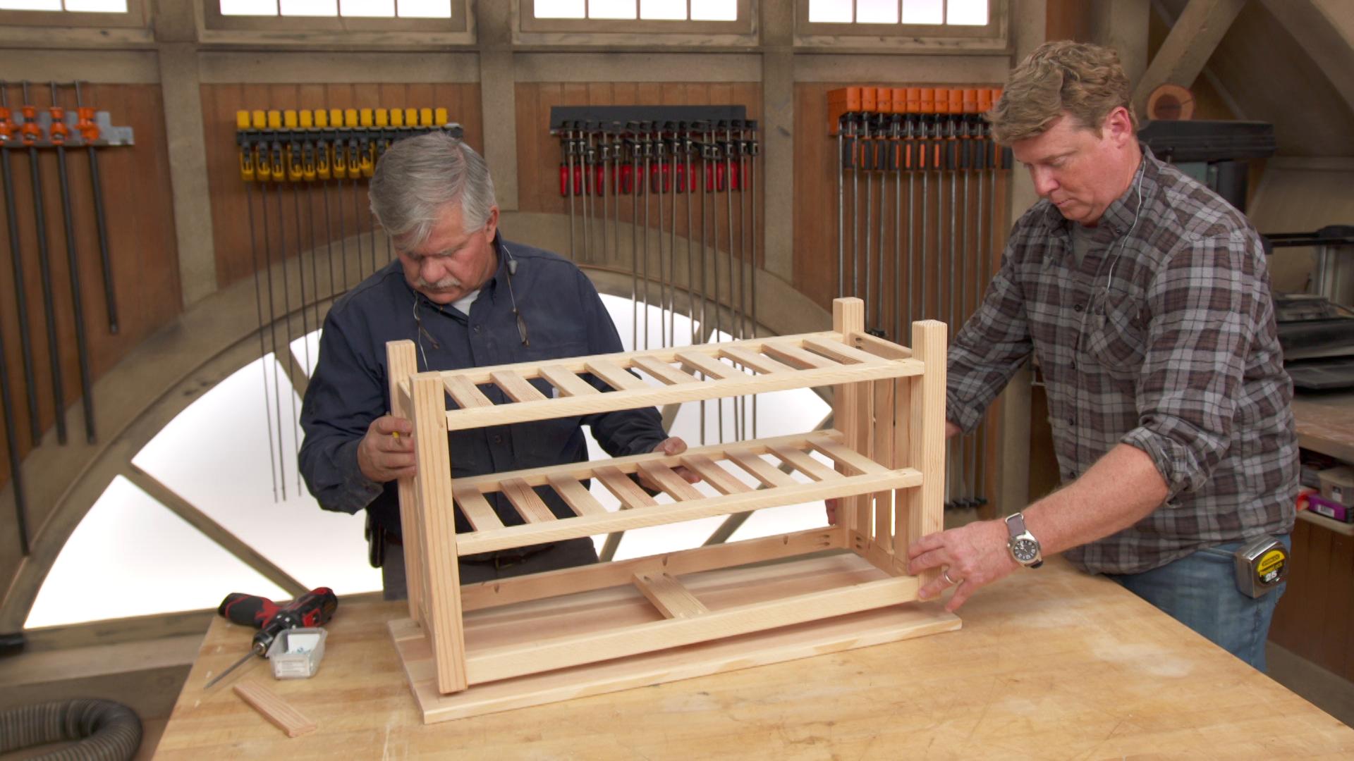 Woodworking shoe rack sale